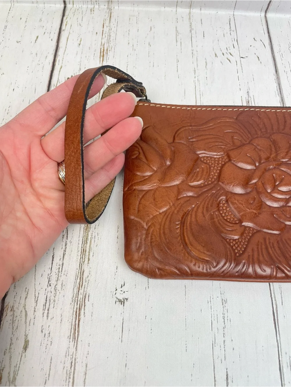 Patricia Nash Tooled‎ Italian Leather Wristlet/Wallet